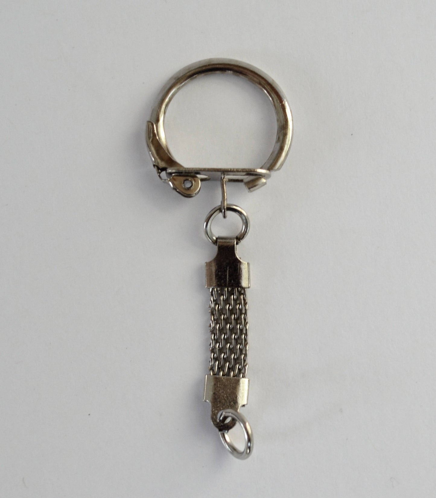 Silver Tone Keychain Rings, Bag Charm, DIY Jewelry (57mm x 20mm)