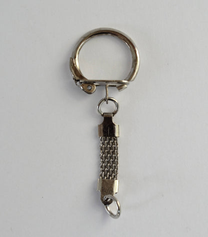 Silver Tone Keychain Rings, Bag Charm, DIY Jewelry (57mm x 20mm)