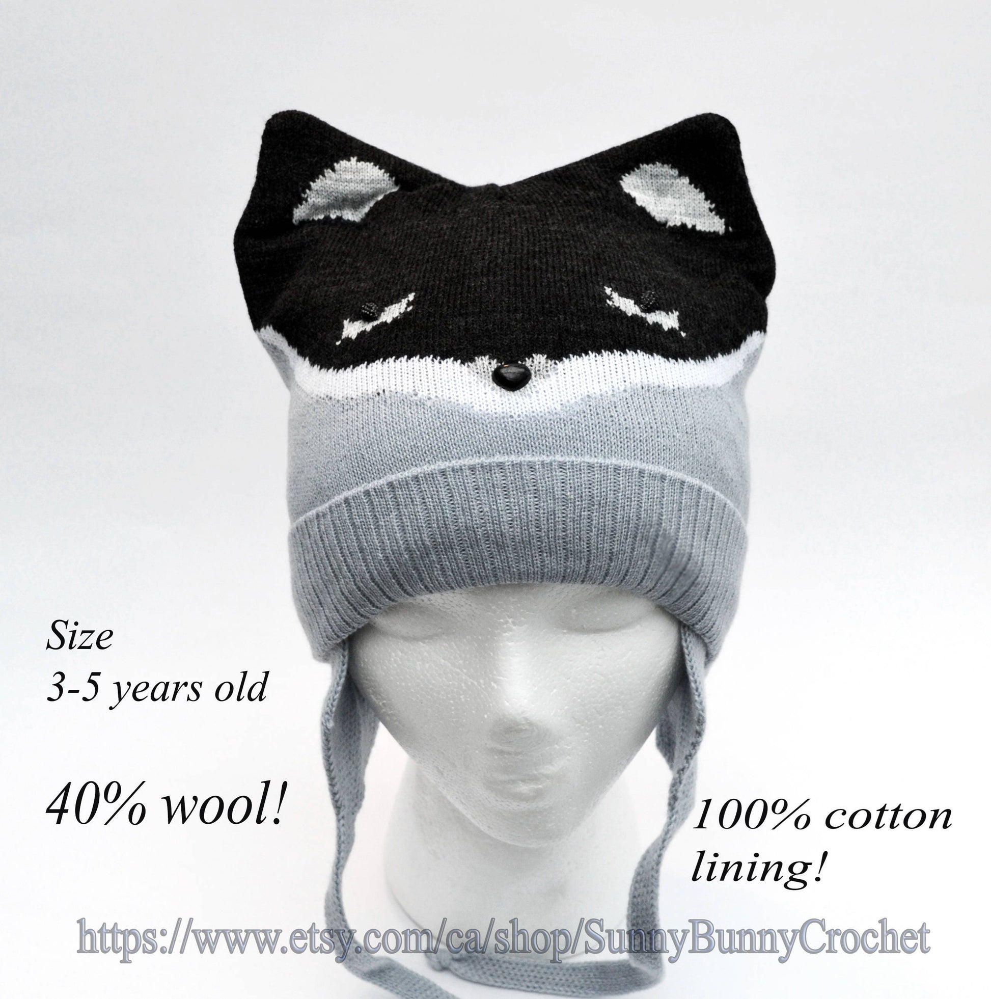 FOX UNISEX HAT, Fox Hat, Knit Beanie, Girl and Boy Hat, Animal Knit Hat, Fox Hat For Kids, Toddler Animal Hat, Fox Beanie Hat, Cotton Lining