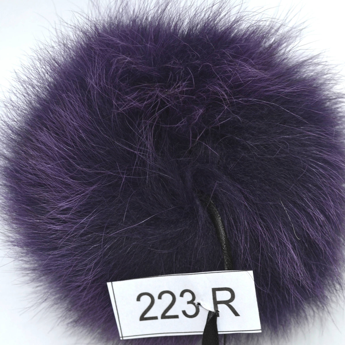 Purple Real Fox Fur Pom Pom – genuine fox fur – image 3