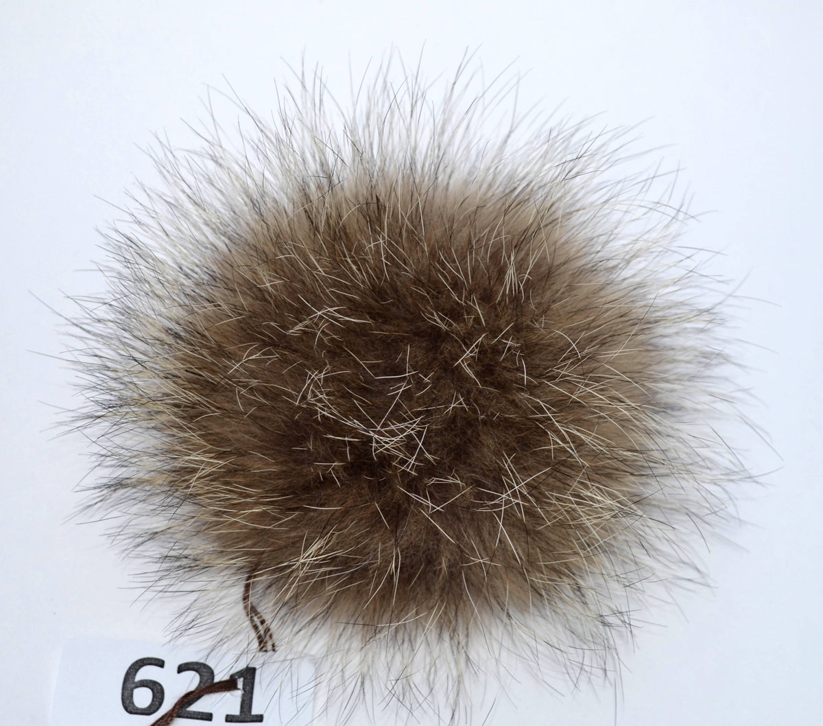 Natural Raccoon Real Fur Pom Pom – genuine raccoon fur – image 2