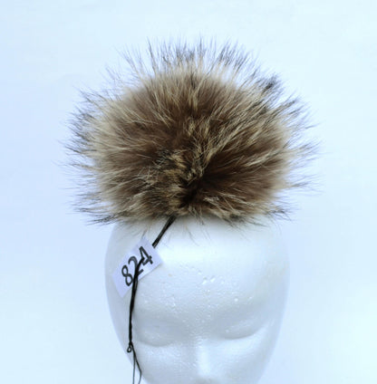 Natural Raccoon Fur Bobble – genuine raccoon fur – image 1