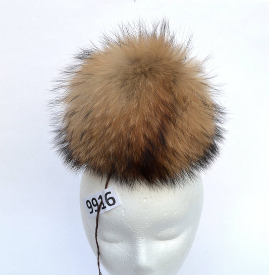 Natural Raccoon Raccoon Fur Pom Pom – genuine raccoon fur – image 1