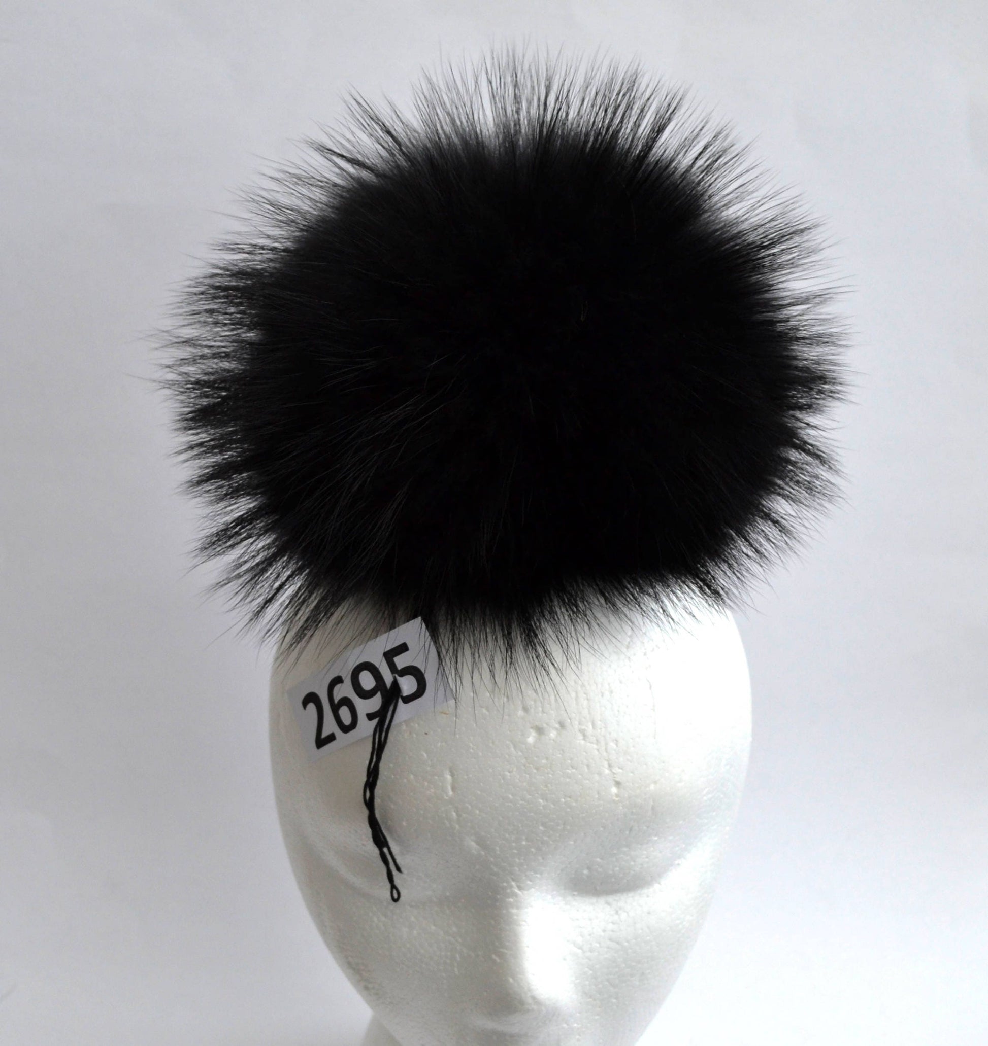 9" SUPER LARGE Raccoon Pom Pom! Black Fur Pom Pom, Real Raccoon Fur, Fur Pom Pom Hat, Women Pom Pom Hat, Children Knitted hat, beanie, pom