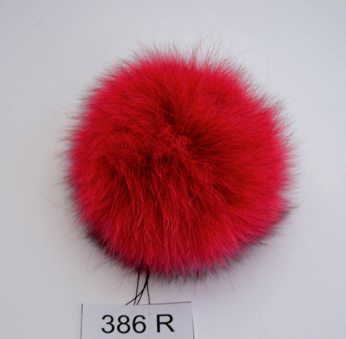 Red Fox Pom Pom for Hat – genuine fox fur – image 2