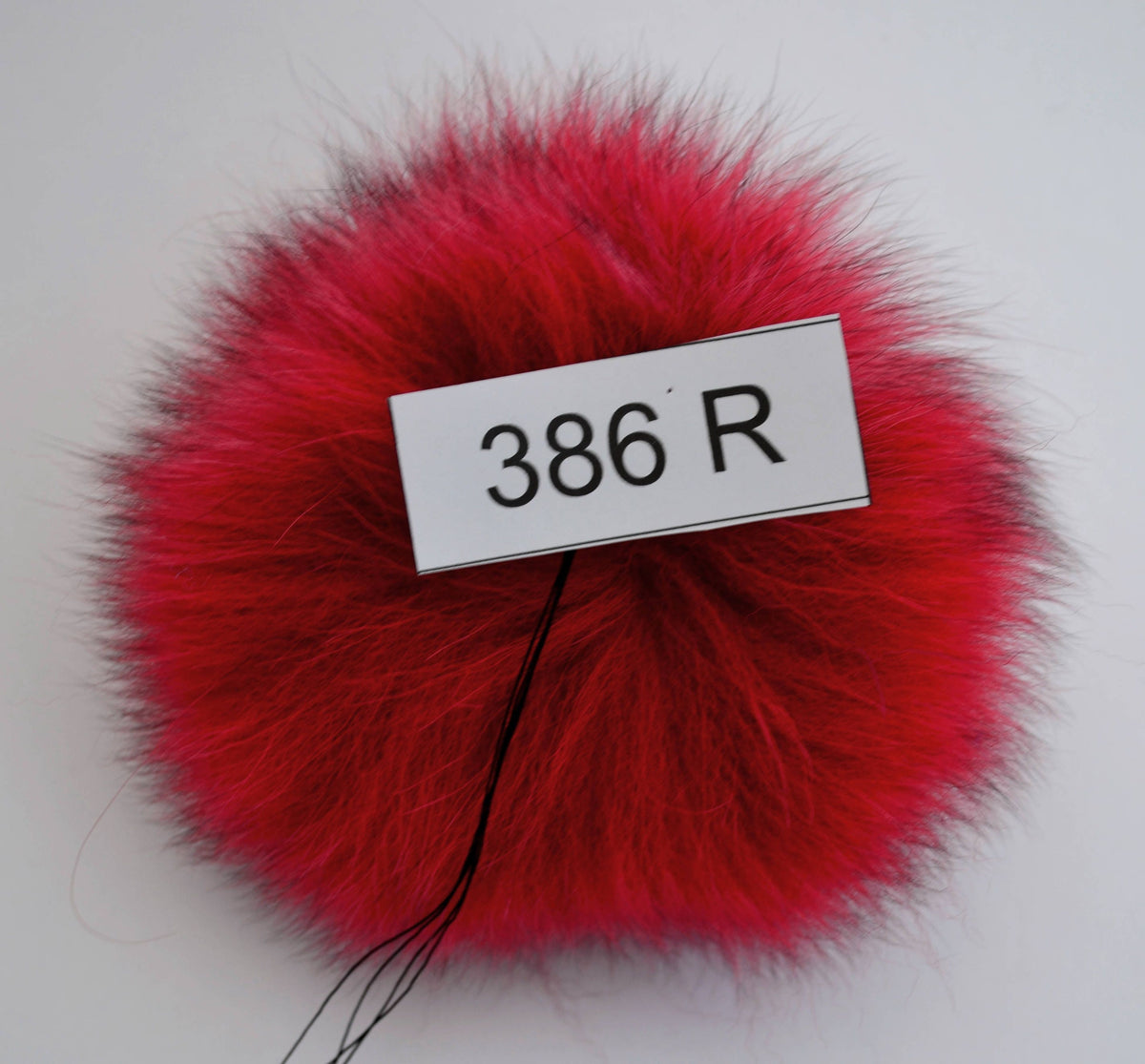 Red Fox Pom Pom for Hat – genuine fox fur – image 3