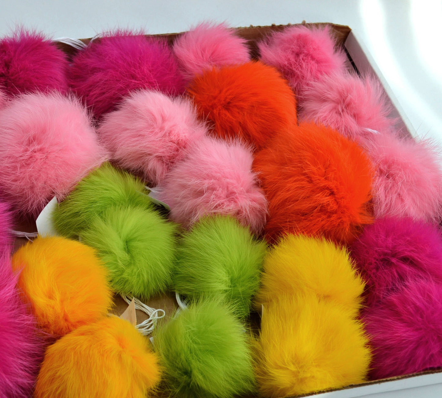 3" to 4,5" FUR POM POM! Double Rabbit Pom Pom, Fur Pompom, Rabbit Fur, Pom Pom for Hat, Children, Handmade, Tuque, Beanie, Baby Hat, Pompon