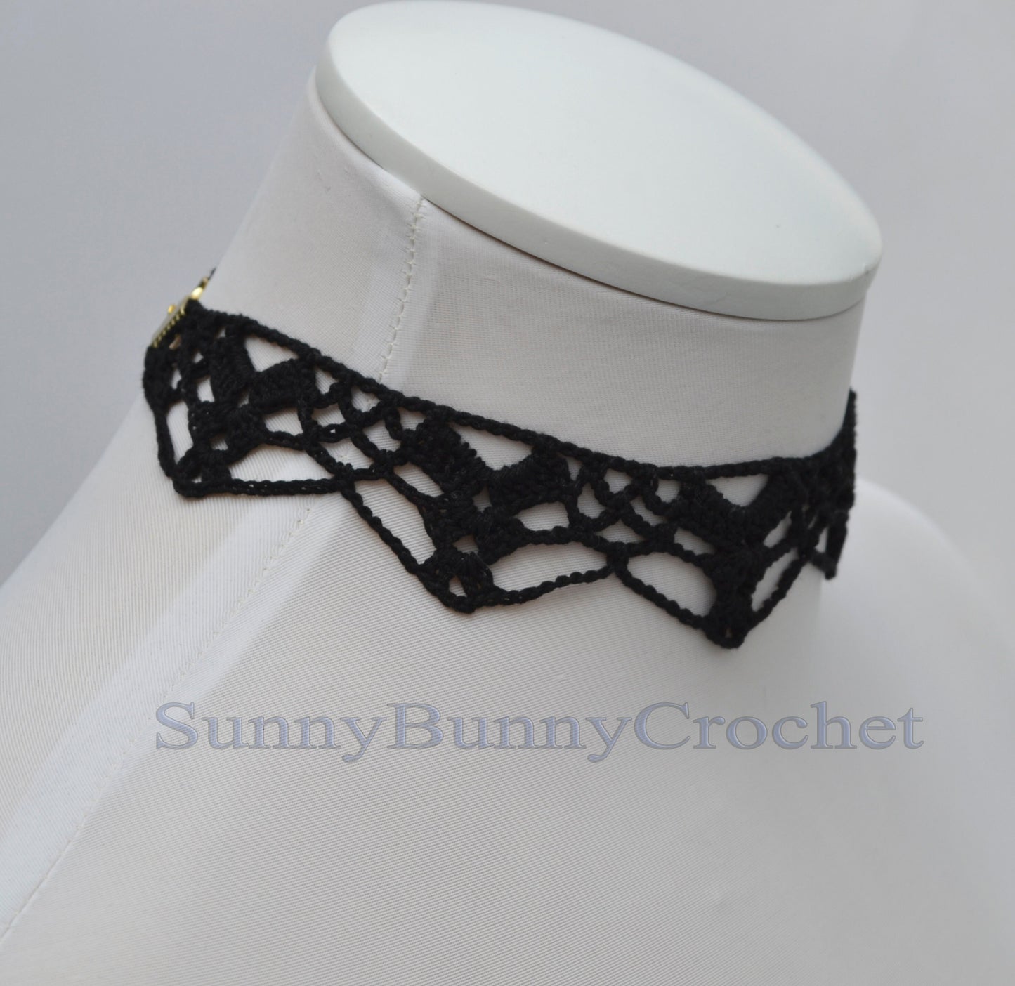 Gothic black necklace choker, Lace Necklace women, Choker necklace Black, Black statement necklace, Spider Net Black, Cotton Choker, Boho