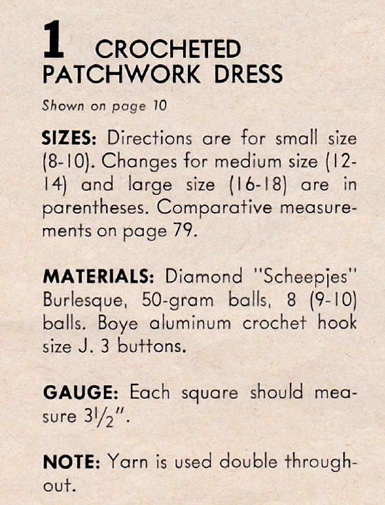 VINTAGE CROCHETED Dress Pattern Retro 1960s Patchwork Lace Short Tunic Cover Instant PDF Download Summer Party Mini Dress Top Women Lady