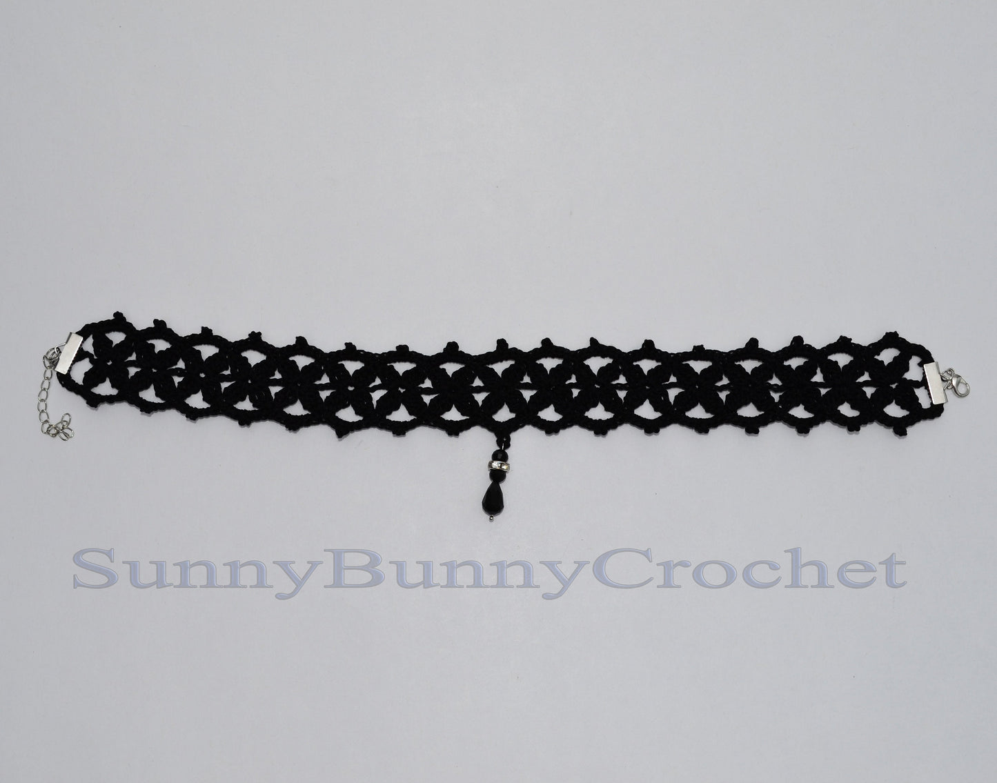 Crochet Choker, Necklaces for Women, Crochet Collar, Black Choker, Crocheted Choker, Cotton Crochet Jewelry, Necklace, Gift for Her
