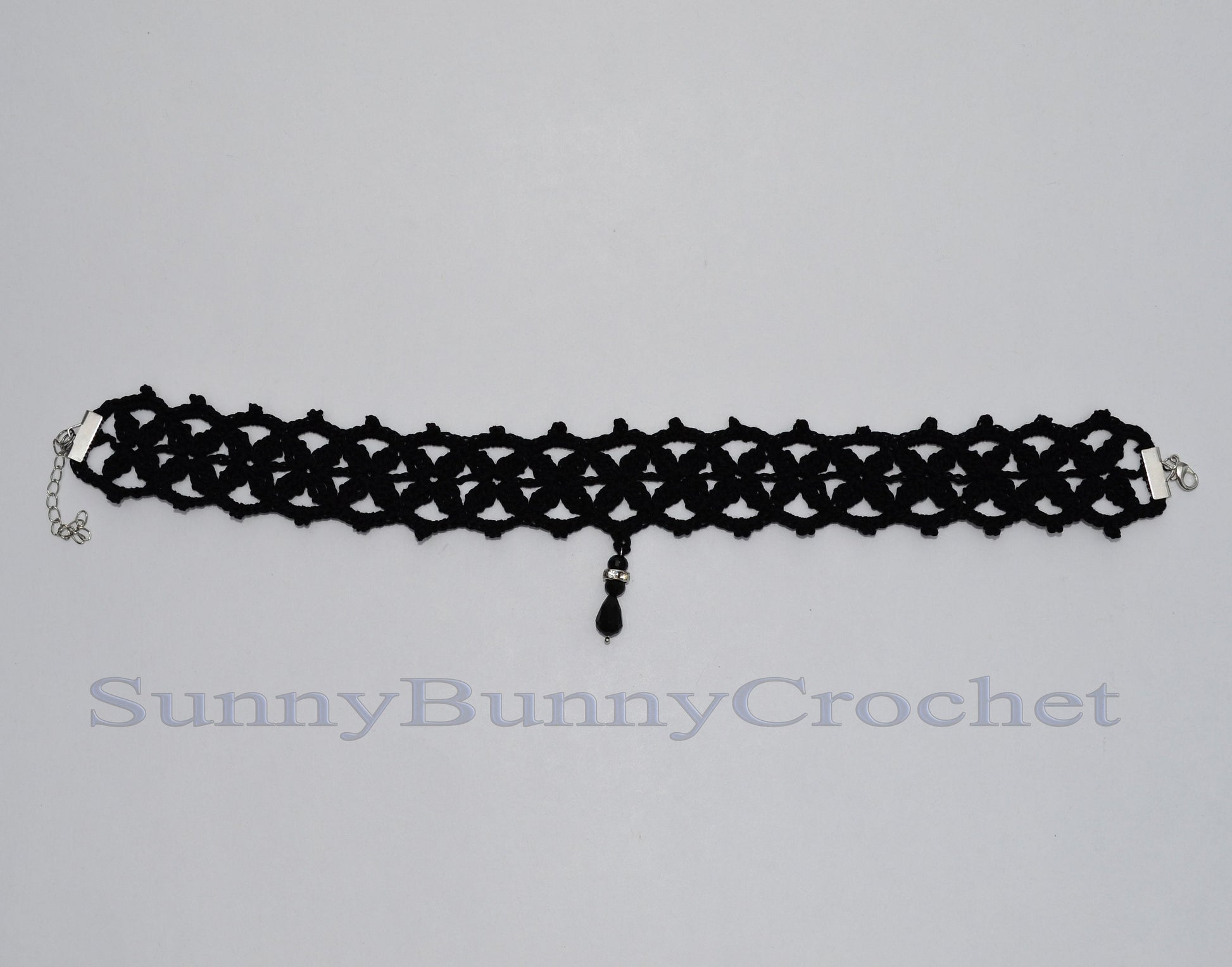 Crochet Choker, Necklaces for Women, Crochet Collar, Black Choker, Crocheted Choker, Cotton Crochet Jewelry, Necklace, Gift for Her