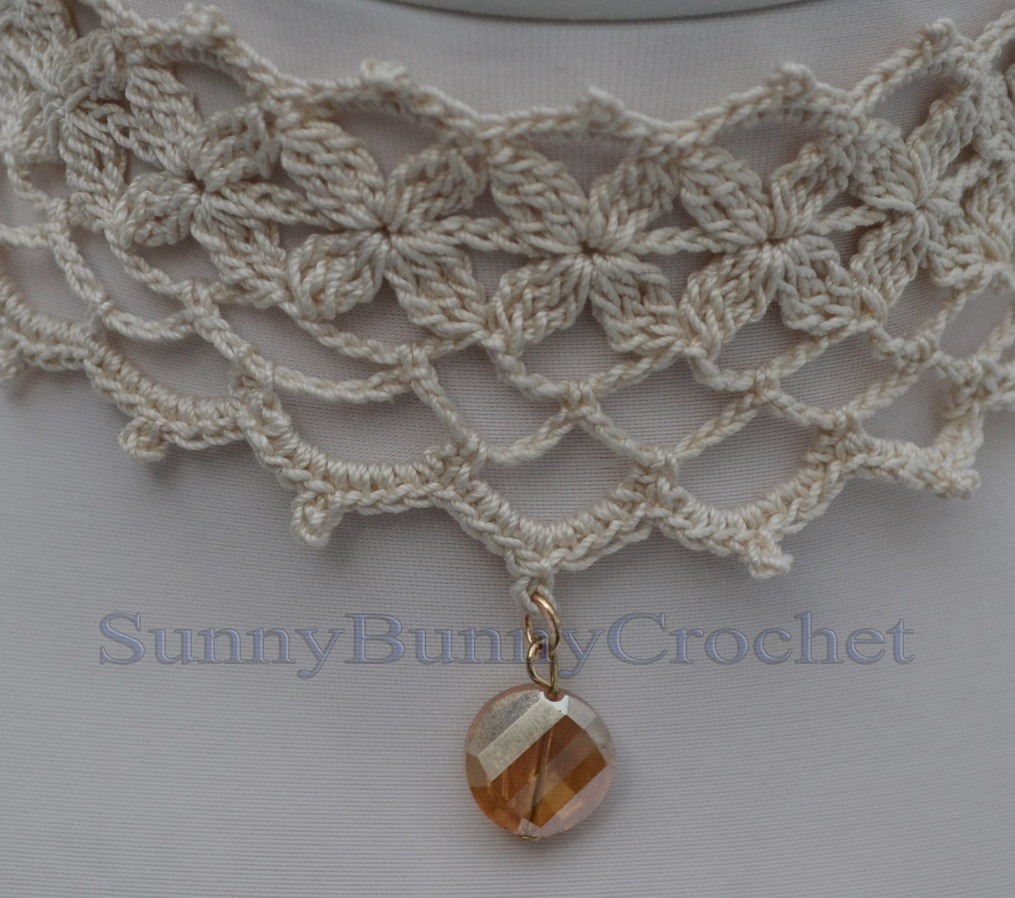 Crochet Choker, Choker Necklace, Crochet Collar, White Choker, Knit Women Necklace, Wedding Necklace, Crochet Jewelry, Gift for her