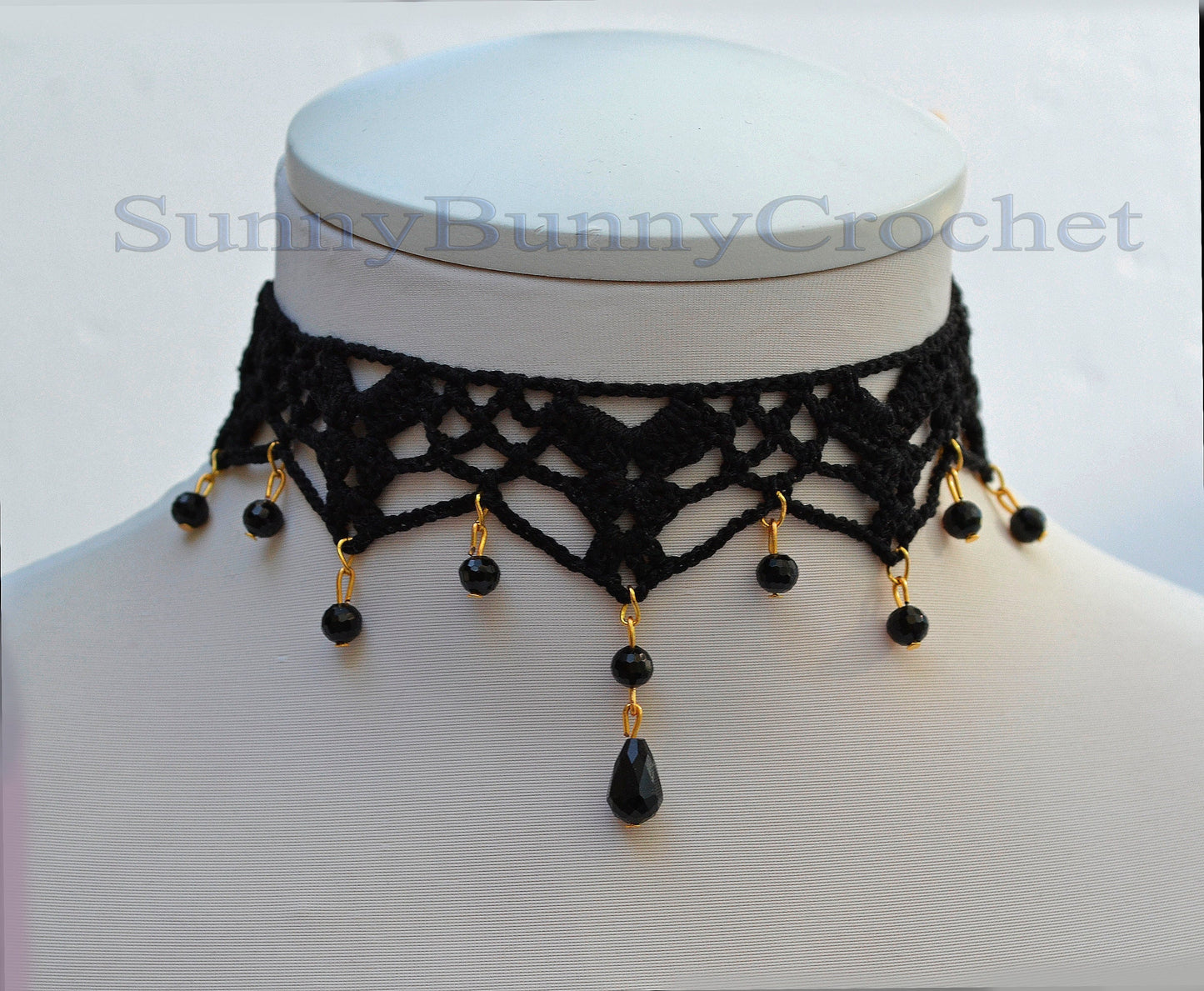 Gothic black necklace choker, Lace Necklace women, Choker necklace Black, Black statement necklace, Spider Net Black, Cotton Choker, Boho