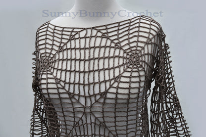 Women's crochet summer dress and beach cover up – view 4