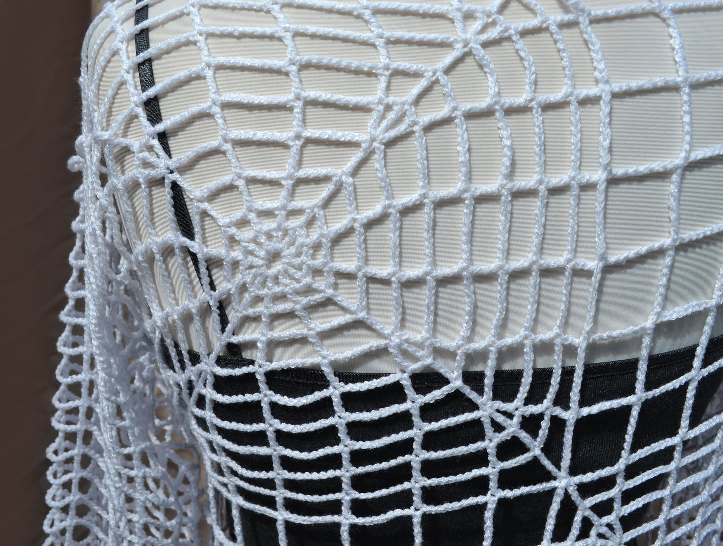 CROCHET TUNIC Dress, Beach Cover Up, Crochet Women Dress, Knitted Tunic, Summer Dress, Openwork, Spider Web Tunic, Sexy Lace Dress, Mini, L
