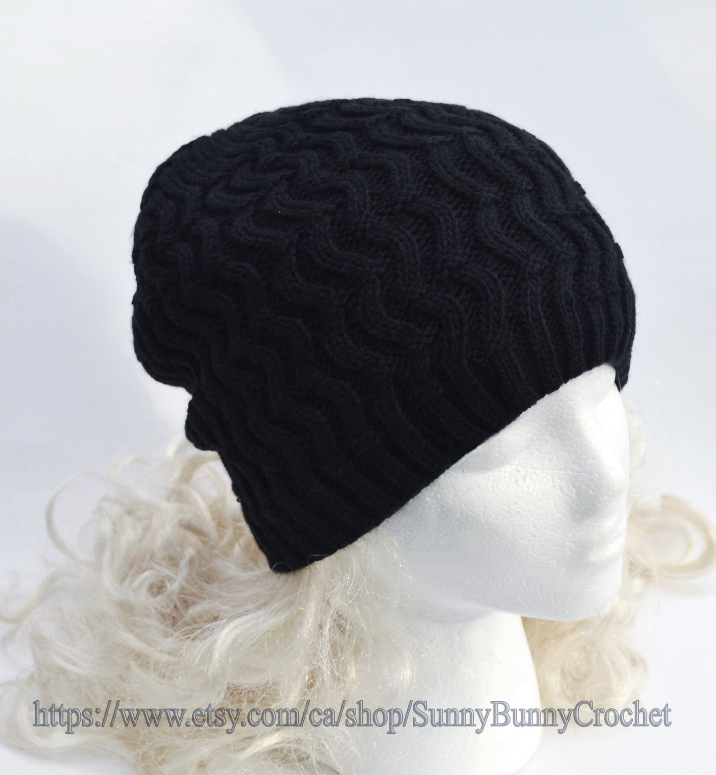 KNITTED CABLE BEANIE Woman Girl Slouchy Hat Gift for Her Winter Wool Accessories Chunky Hat Fleece Lining Ready to Ship Warm Gray Brown