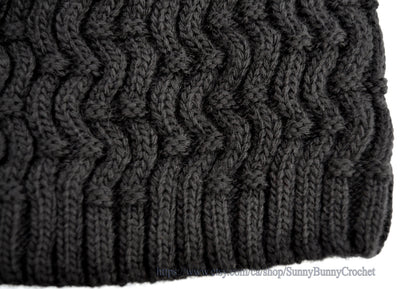 KNITTED CABLE BEANIE Woman Girl Slouchy Hat Gift for Her Winter Wool Accessories Chunky Hat Fleece Lining Ready to Ship Warm Gray Brown