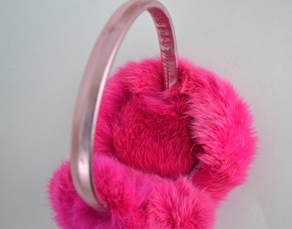 Red Fur Earmuffs, Real Fur Ear Warmer, Girls Earmuffs, Large Ear Muffs, Fluffy Ear Muffs, Earmuffs Women, Rabbit Fur Earmuff, Ear Warmers