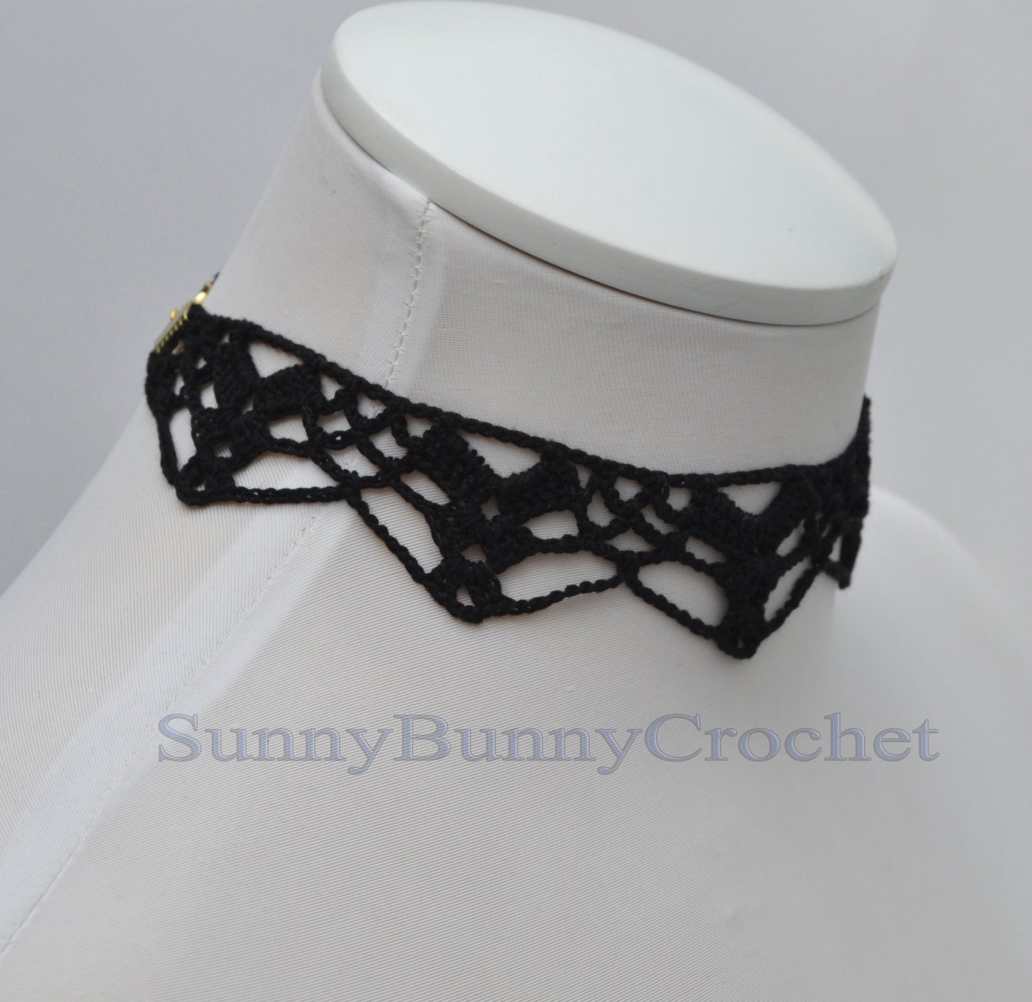 Black necklace choker, Black necklace for women, Choker necklace Black, Black statement necklace, Choker beaded Black, Cotton Choker, Gothic