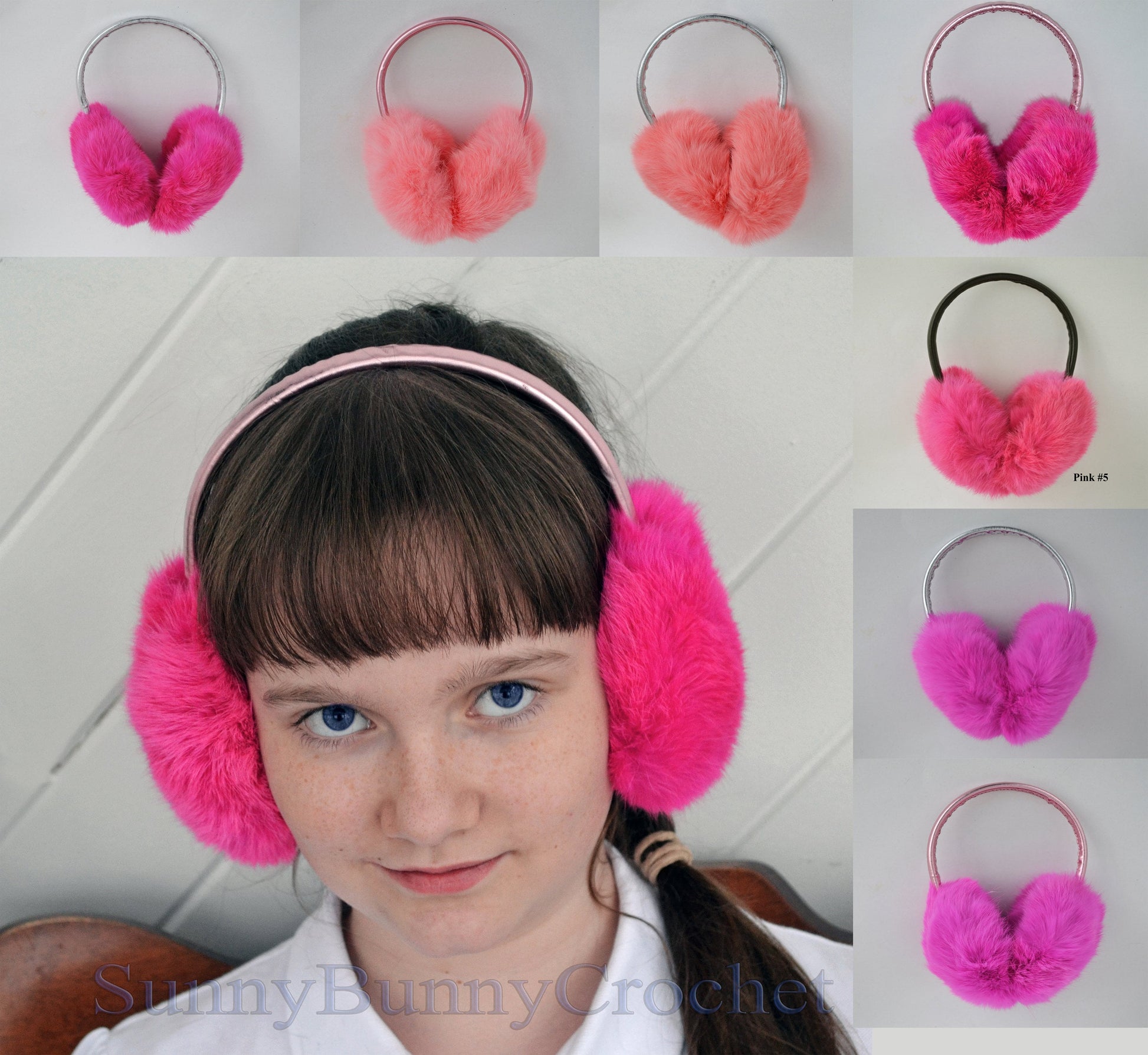 Real Fur Earmuffs, Rabbit Fur Ear Warmer, Pink Earmuffs, Large Ear Muffs, Fluffy Ear Muffs, Earmuffs Women, Rabbit Fur Earmuffs, Ear Warmers