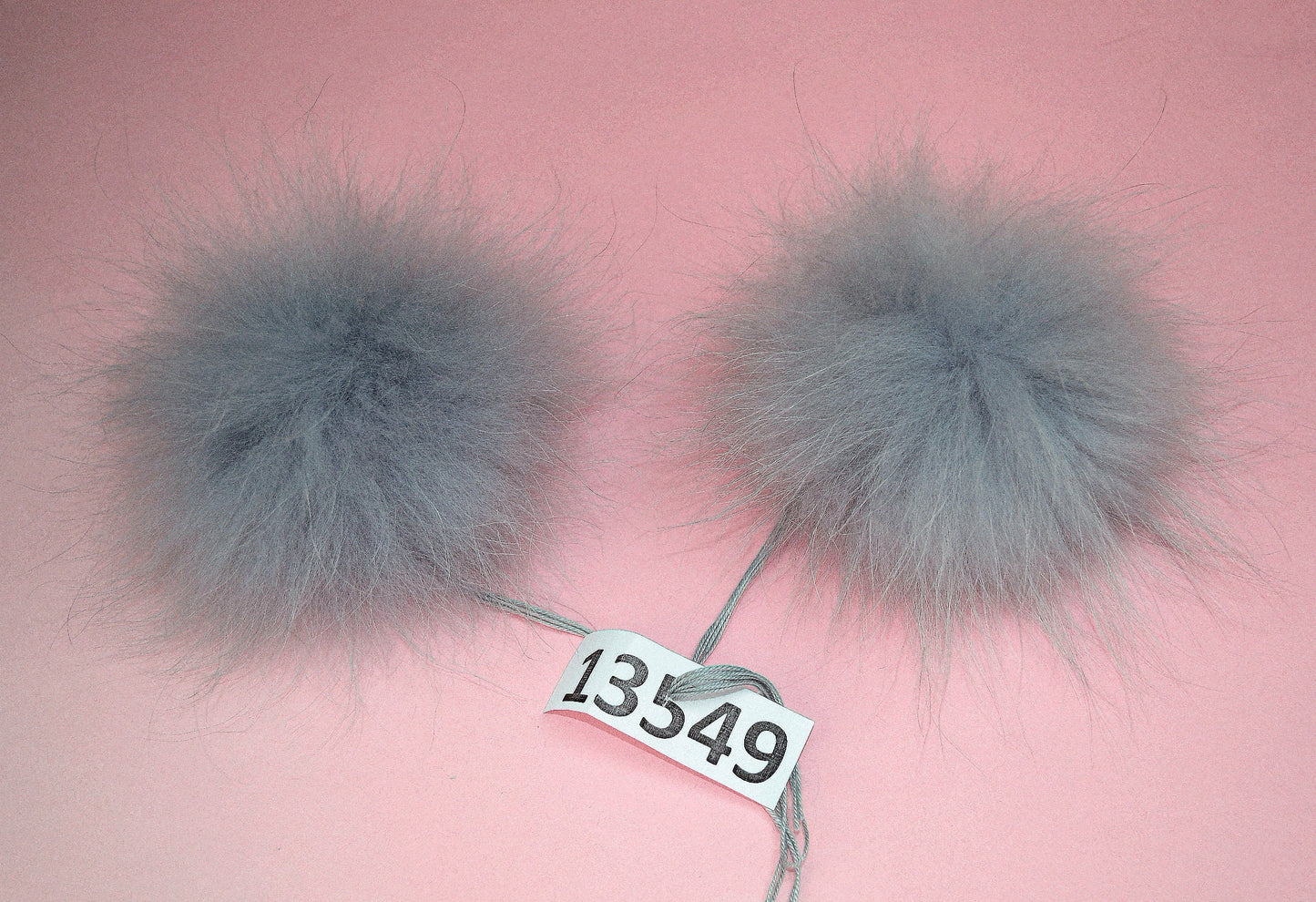 Extra Large Gray Raccoon Fur Pom Pom: Chunky Knit Hat Accessory