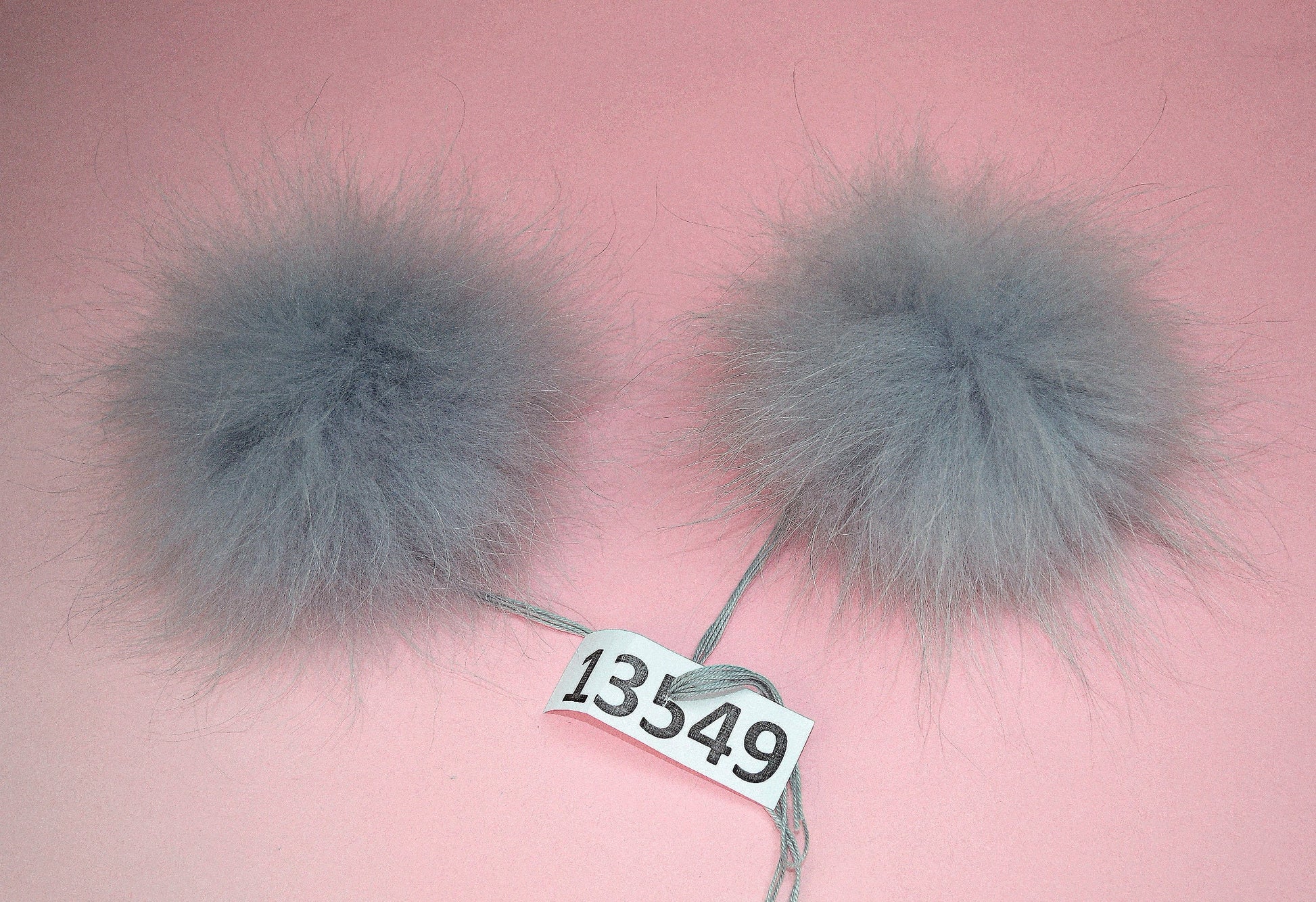 Extra Large Gray Raccoon Fur Pom Pom: Chunky Knit Hat Accessory