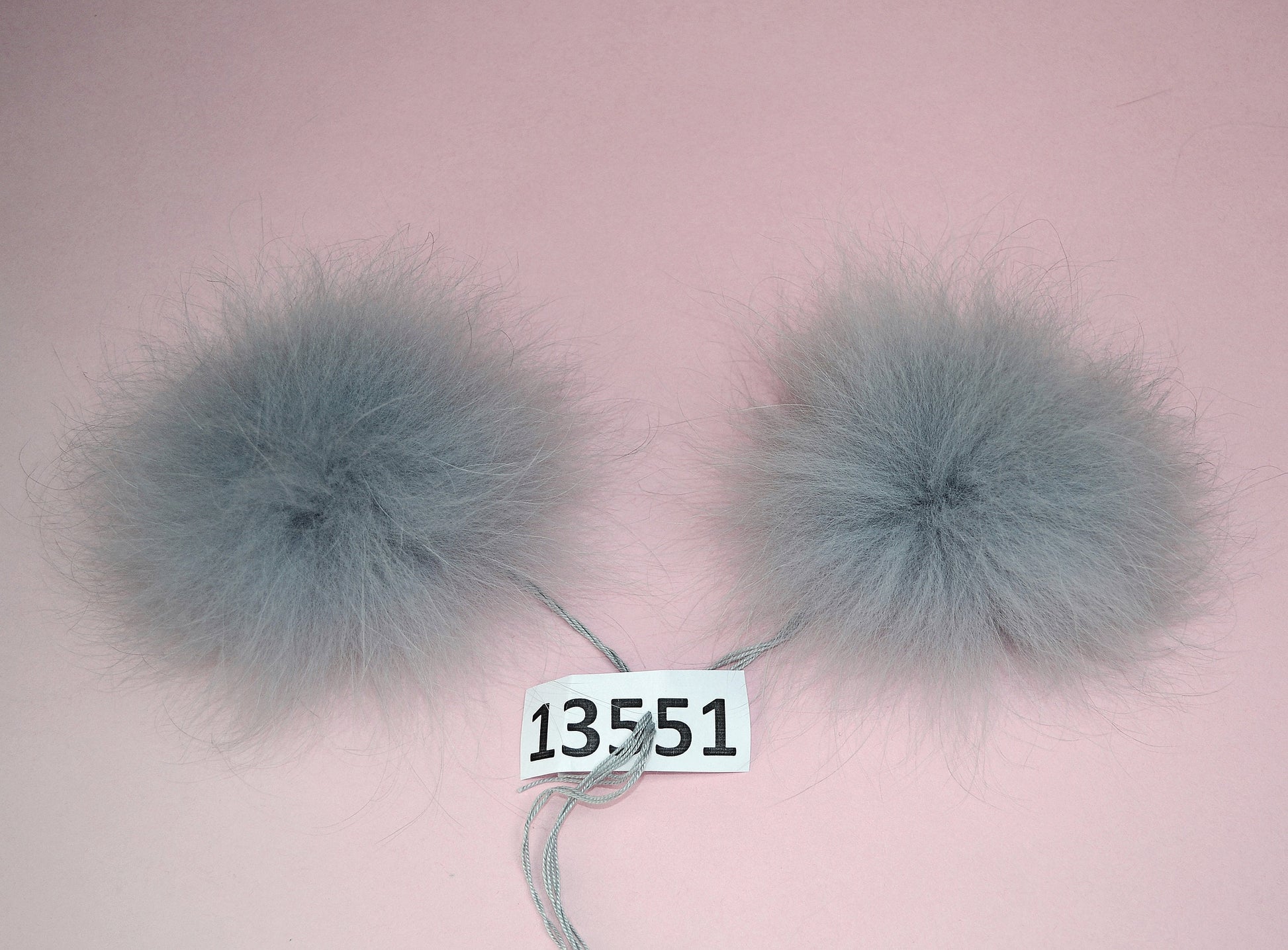Extra Large Gray Raccoon Fur Pom Pom: Chunky Knit Hat Accessory