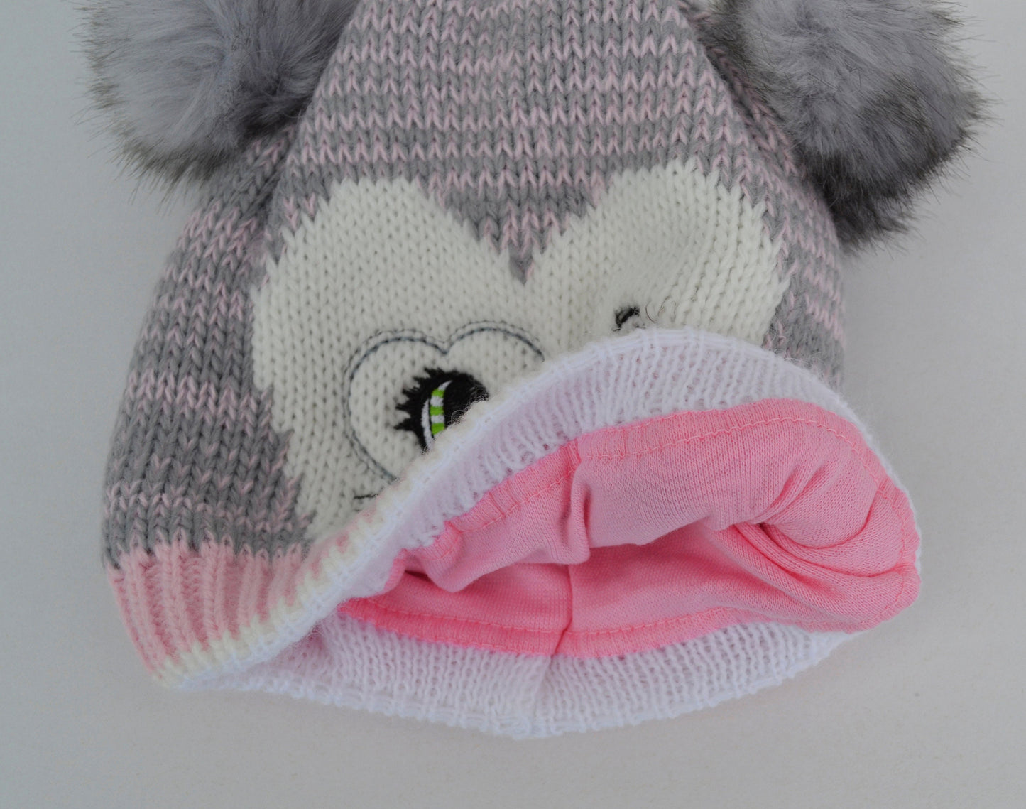 GIRLS HAT and Scarf with Cat Ears, Cat knitted Hat, Pom Pom Hat, Girl Hat, Child Winter Set, Knitted Scarf, Pom Pom Beanie, Toddler Girl Hat