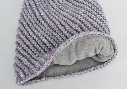 WINTER WOMAN HAT and Infinity Scarf Set, Diagonal Rib Hat, Winter Woman Beanie, Beanie Hat, Winter Accessories, Chunky Hat, Black Woman Hat