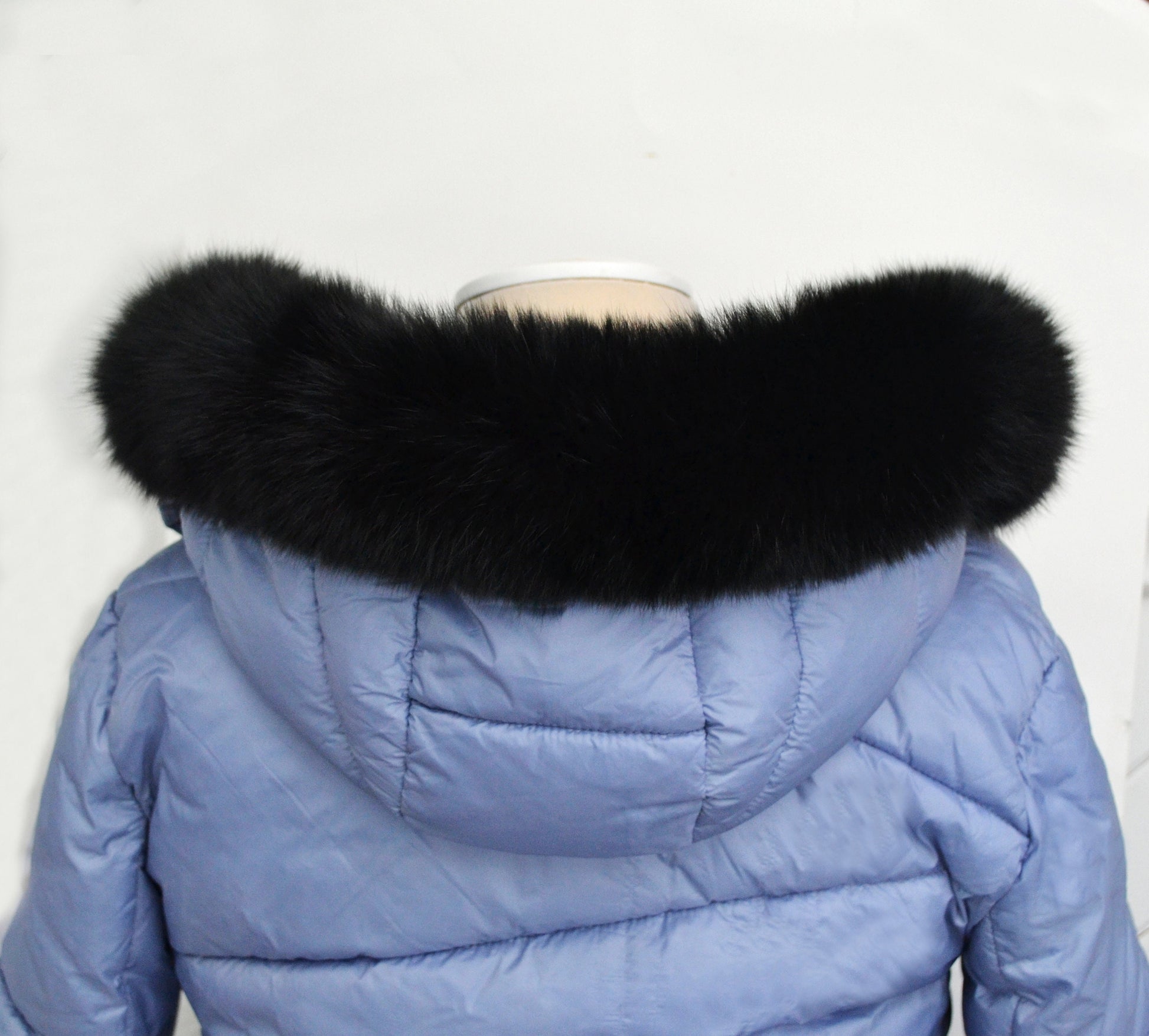 BY ORDER, not Tail, 60-80 cm Super Soft Real Black Fox Fur Trim Hood, Fur collar trim, Fox Fur Collar, Fur Ruff, Fur Hood, Fox Fur, Fur