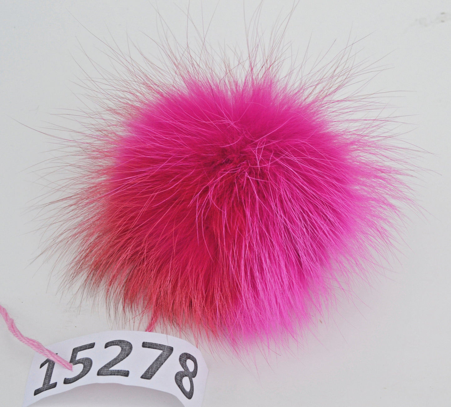Red Fox Fur Pom Pom, Detachable Knit Hat Accessory (4-6 inch)
