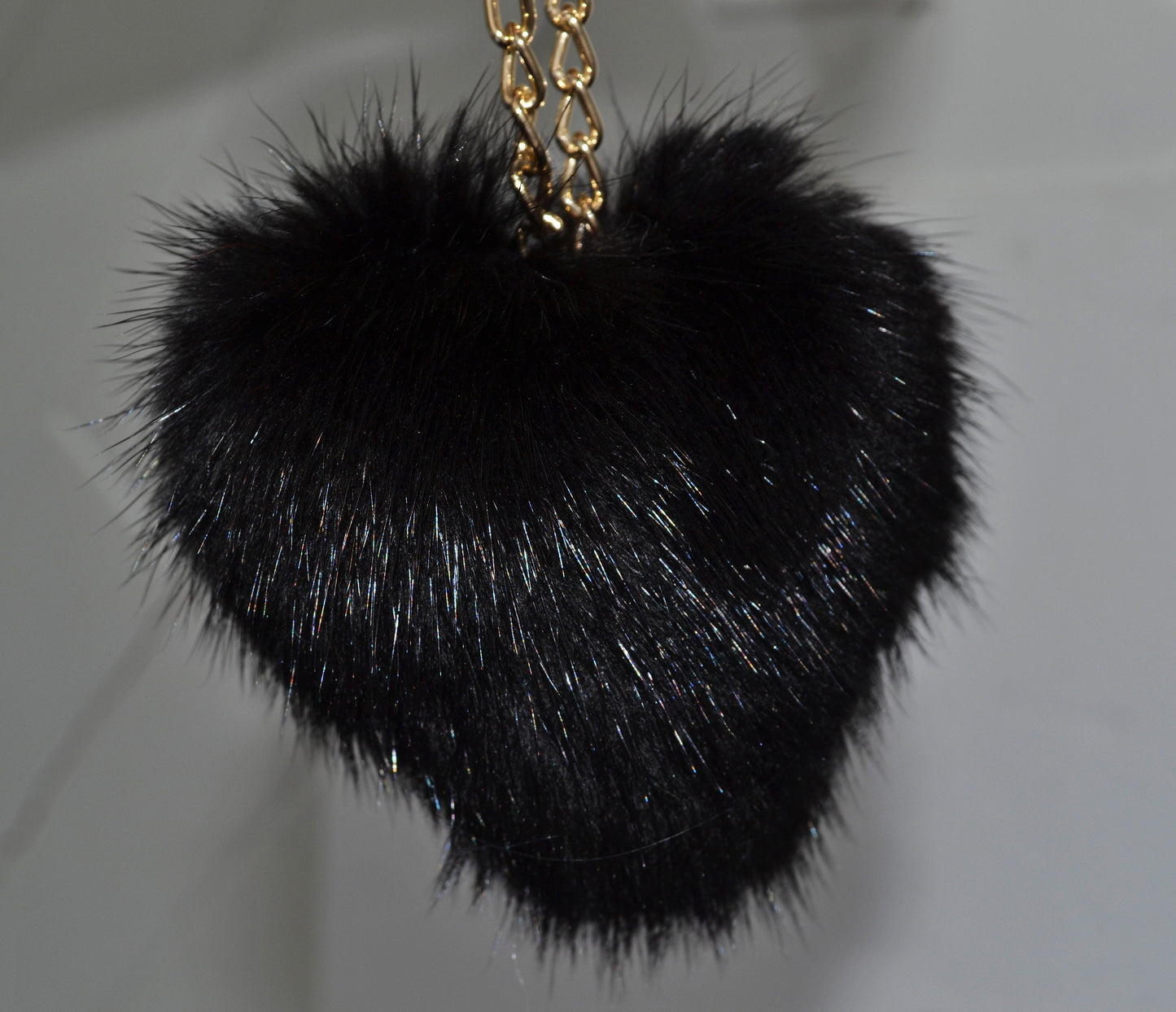 REAL MINK HEART Key Chain, Mink Fur Pom Pom Keychain, Fur charm, Key Ring Mink Bag Pendant, Fur heart keychain, fur handbag accessory