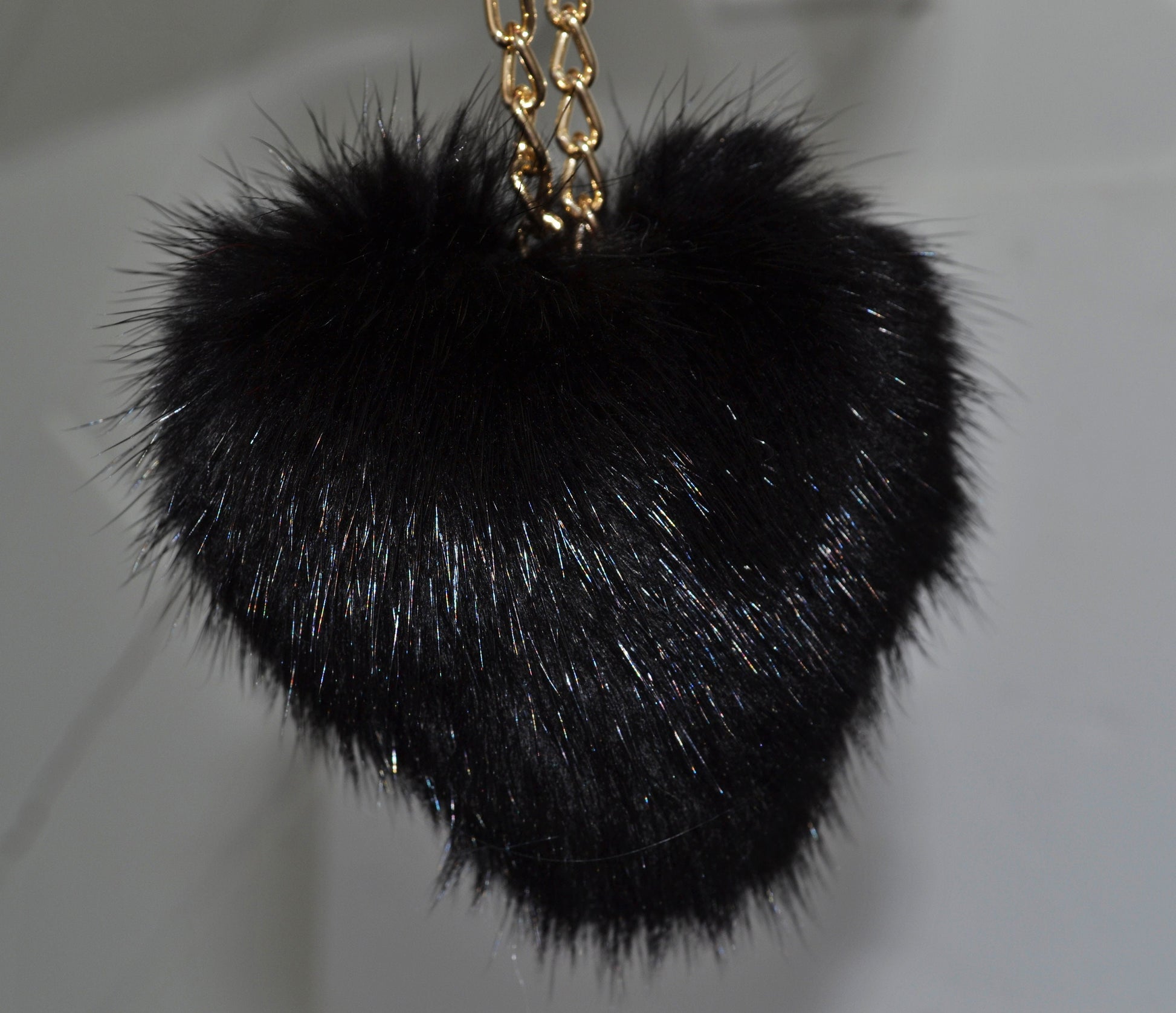 REAL MINK HEART Key Chain, Mink Fur Pom Pom Keychain, Fur charm, Key Ring Mink Bag Pendant, Fur heart keychain, fur handbag accessory