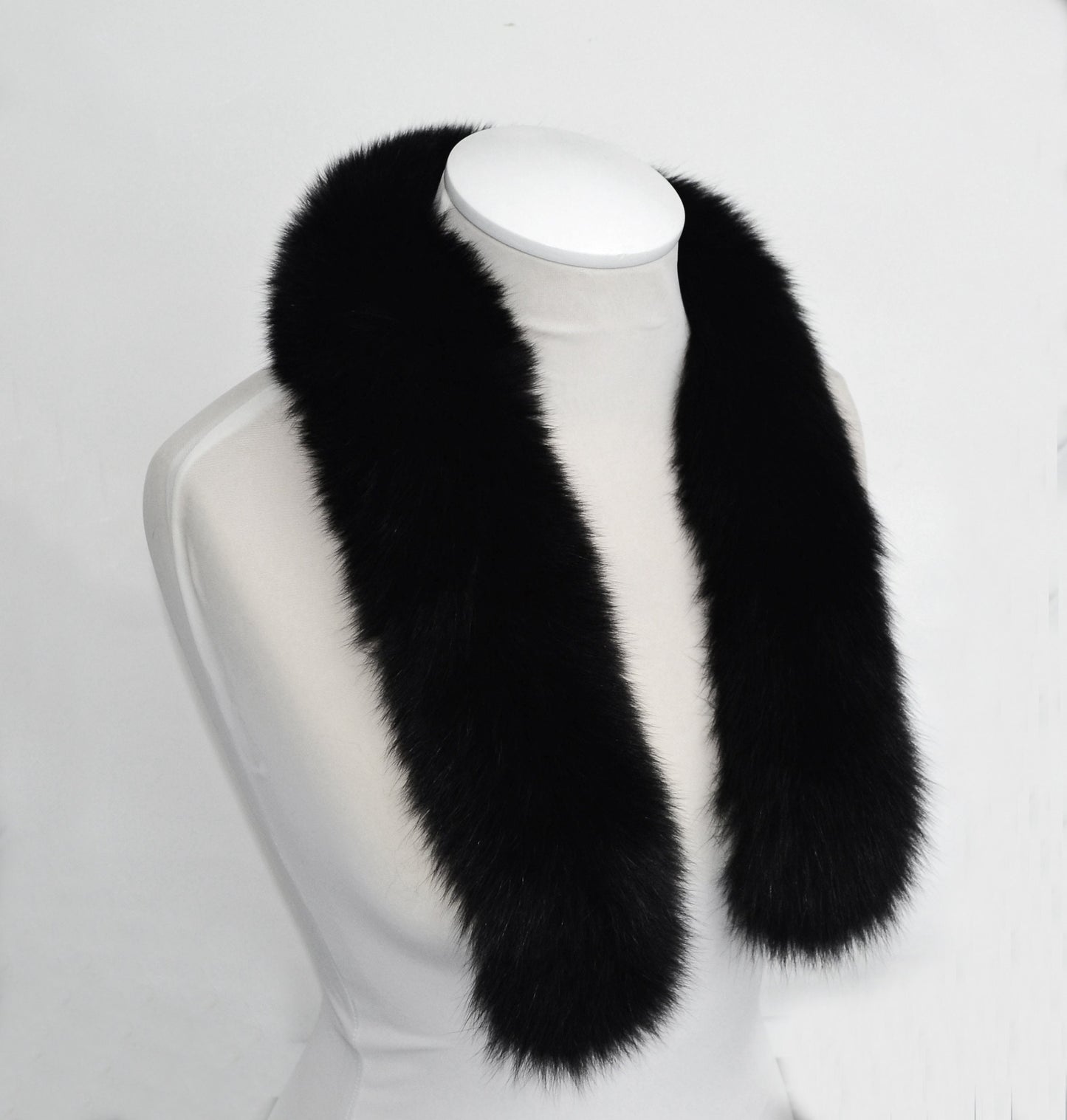 BY ORDER, not Tail, 60-80 cm Super Soft Real Black Fox Fur Trim Hood, Fur collar trim, Fox Fur Collar, Fur Ruff, Fur Hood, Fox Fur, Fur