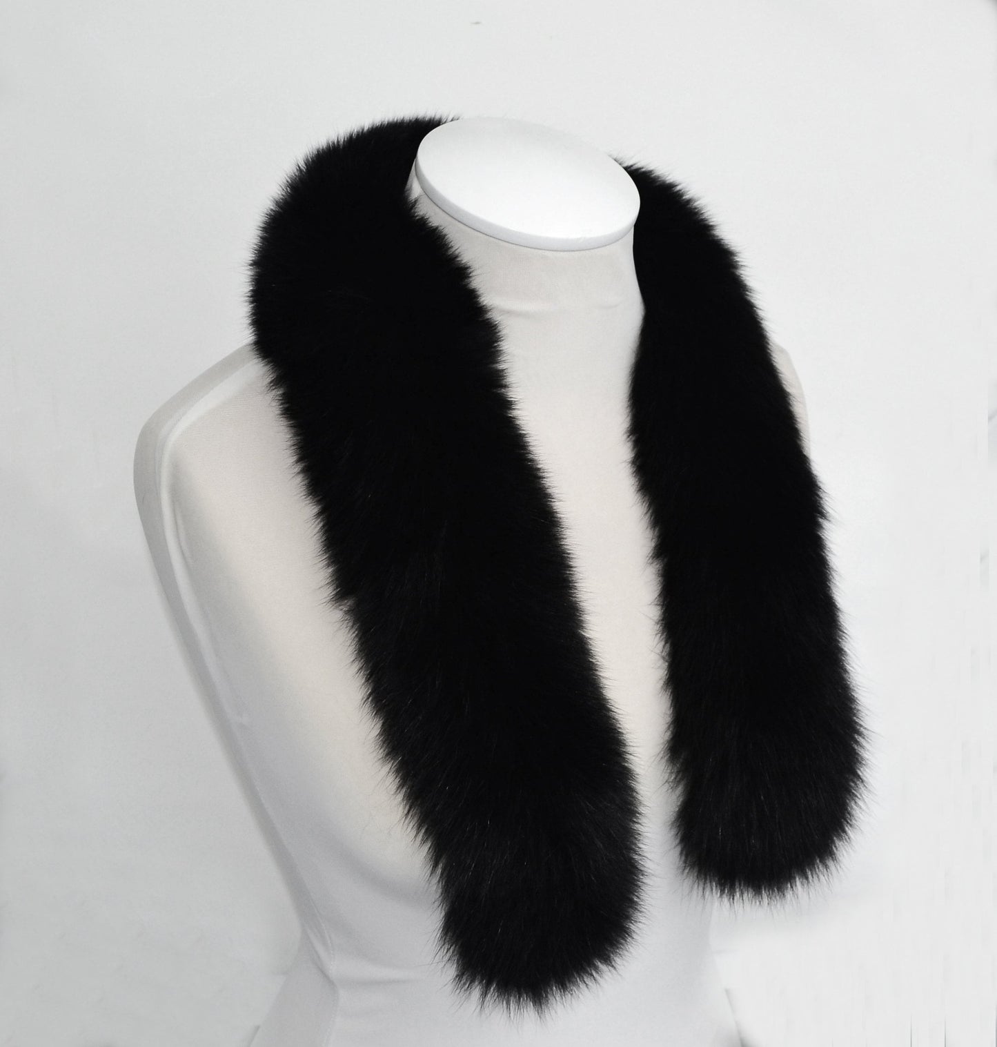 BY ORDER, not Tail, 60 cm Super Soft Real Black Fox Fur Trim Hood, Fur collar trim, Fox Fur Collar, Fur Ruff, Fur Hood, Fox Fur, Fur
