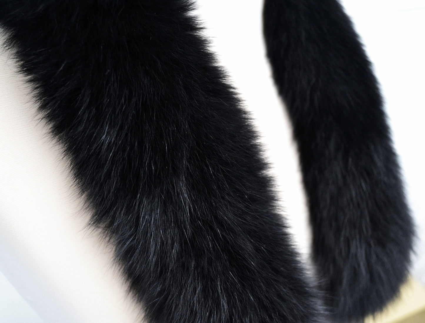 BY ORDER, not Tail, 60-80 cm Super Soft Real Black Fox Fur Trim Hood, Fur collar trim, Fox Fur Collar, Fur Ruff, Fur Hood, Fox Fur, Fur