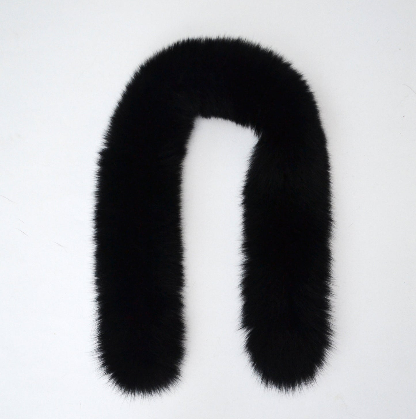 BY ORDER, not Tail, 60 cm Super Soft Real Black Fox Fur Trim Hood, Fur collar trim, Fox Fur Collar, Fur Ruff, Fur Hood, Fox Fur, Fur