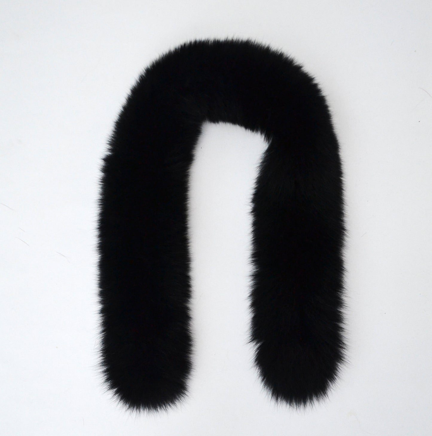 BY ORDER, not Tail, 60 cm Super Soft Real Black Fox Fur Trim Hood, Fur collar trim, Fox Fur Collar, Fur Ruff, Fur Hood, Fox Fur, Fur