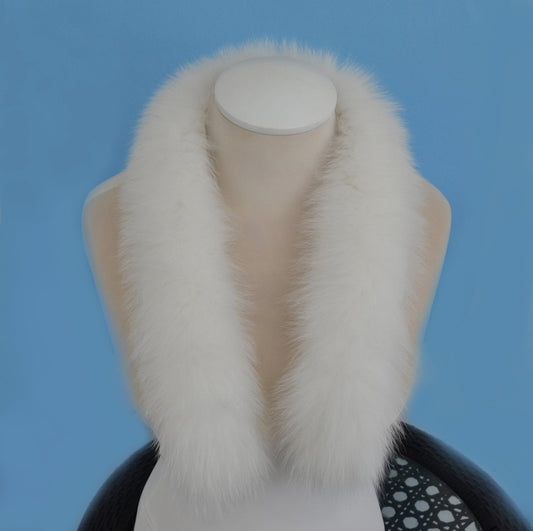 Real White Fox Fur Trim Hood (not Tail), Fur collar trim, Fox Fur Collar, Fur Scarf, Fur Ruff, Fox Fur Hood, Fox Fur, Soft Trim