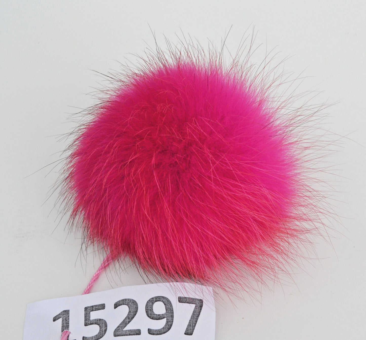 Red Fox Fur Pom Pom, Detachable Knit Hat Accessory (4-6 inch)