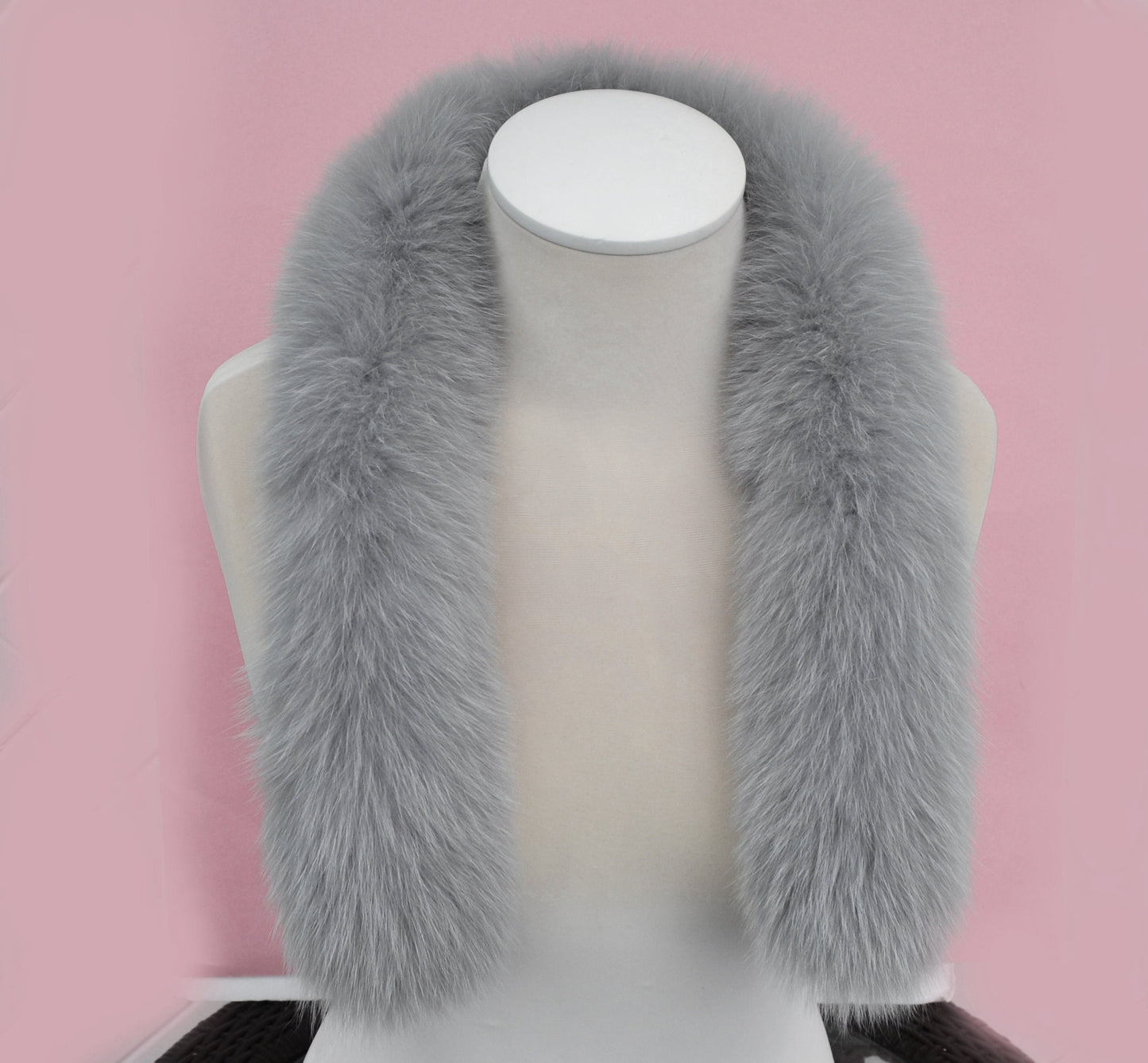 READY to SHIP not Tail Real Gray Fox Fur Trim Hood, Fur collar trim, Fox Fur Collar, Fur Scarf, Fur Ruff, Fox Fur Hood, Fox Fur, Super Soft