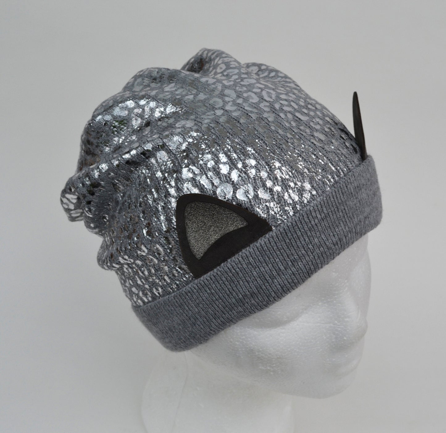 KNIT KIDS BEANIE, Knitted Kids Hat, Shiny Kids Hat, Toddler Hat Girl, Cat Ears Girl Hat, Metallic Girl Hat, Sparkly Beanie, Slouchy Beanie