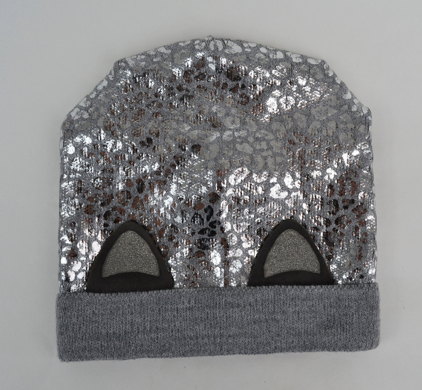 KNIT KIDS BEANIE, Knitted Kids Hat, Shiny Kids Hat, Toddler Hat Girl, Cat Ears Girl Hat, Metallic Girl Hat, Sparkly Beanie, Slouchy Beanie