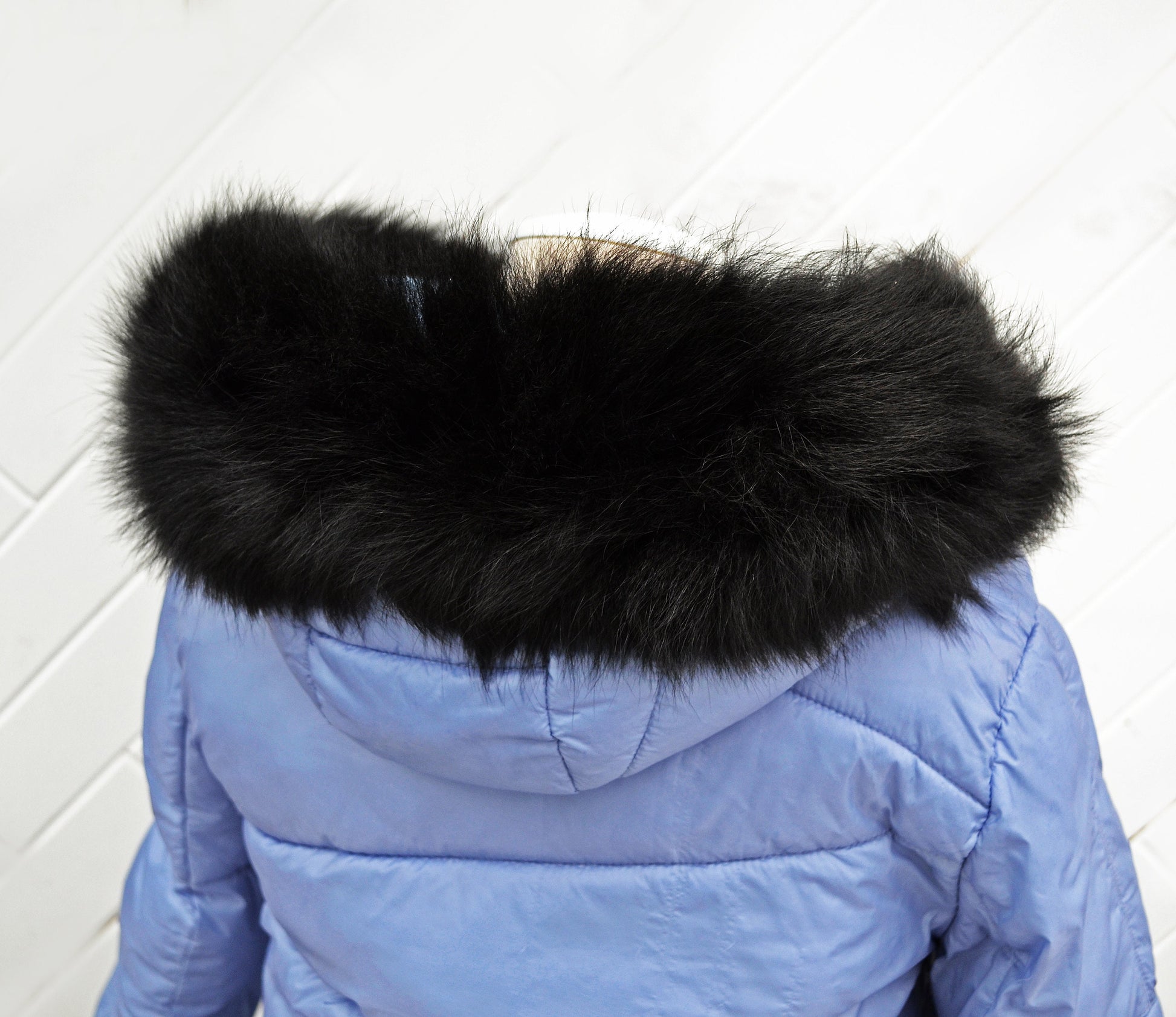BY ORDER XL Double Real Fox Fur (Tail) Trim Hood, Fur collar trim, Fox Fur Collar, Fur Scarf, Fur Ruff, Fox Fur Hood, Hood Fur, stripe