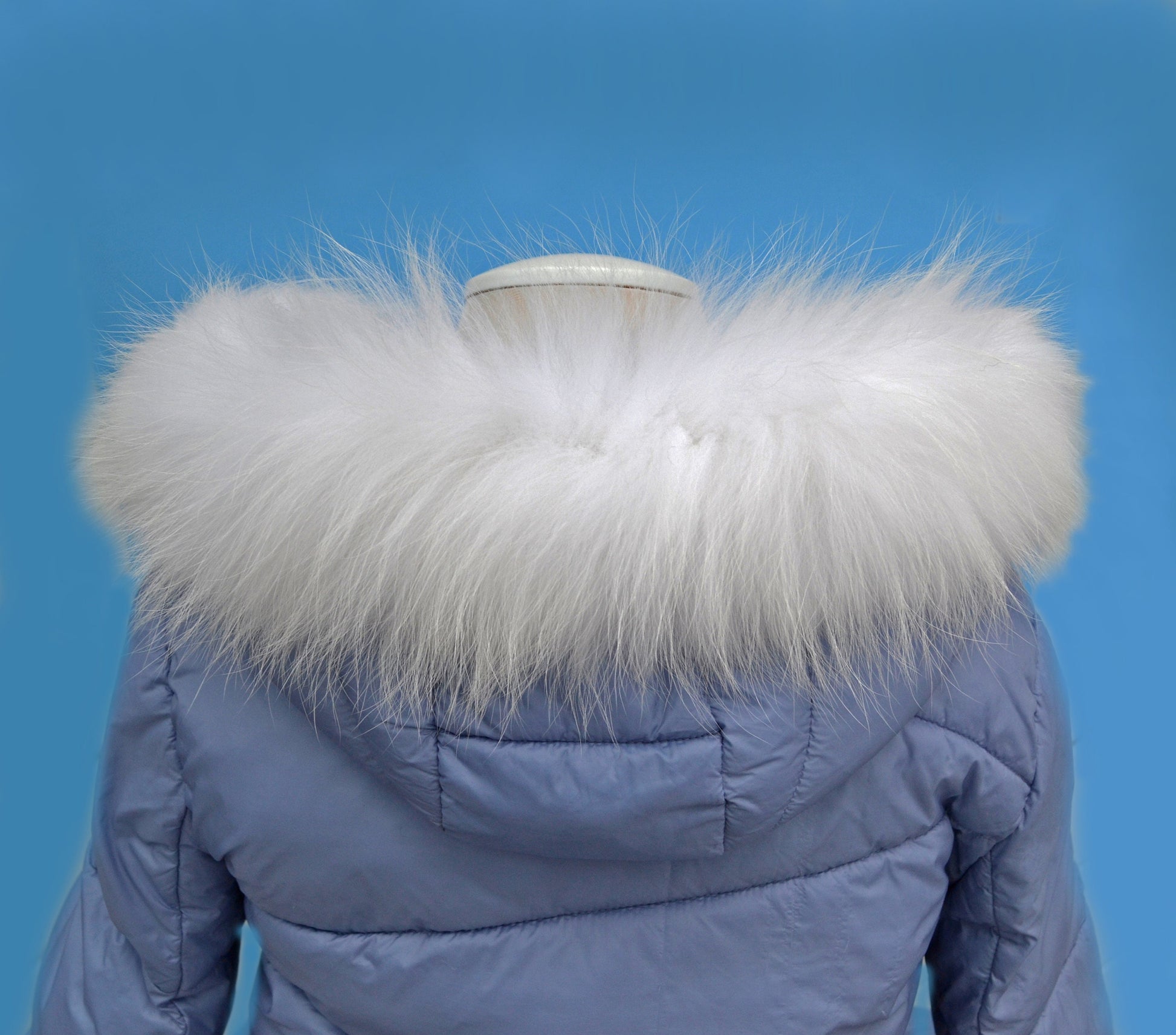 Finnish raccoon fur hood trim cut from genuine Finnish raccoon pelt – size S – view 3