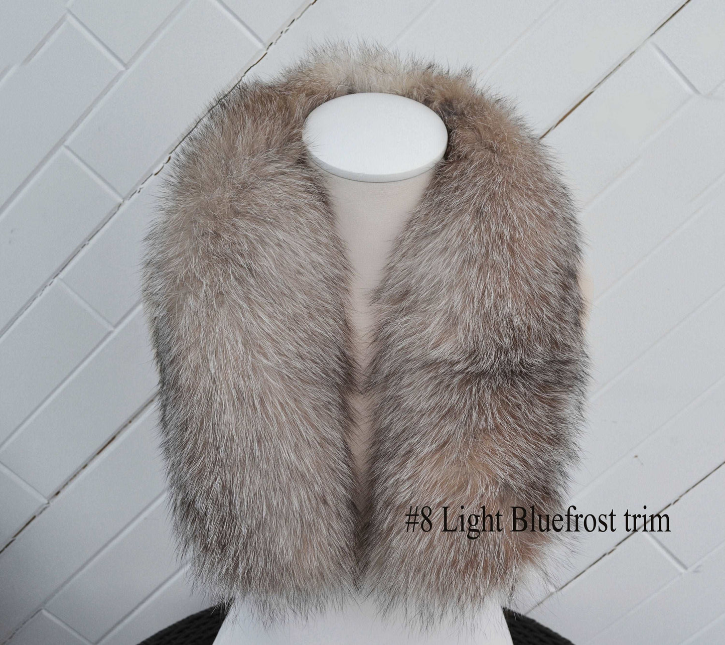BY ORDER Finnish Silver Fox Fur Trims for Hood, Fur Replacement
