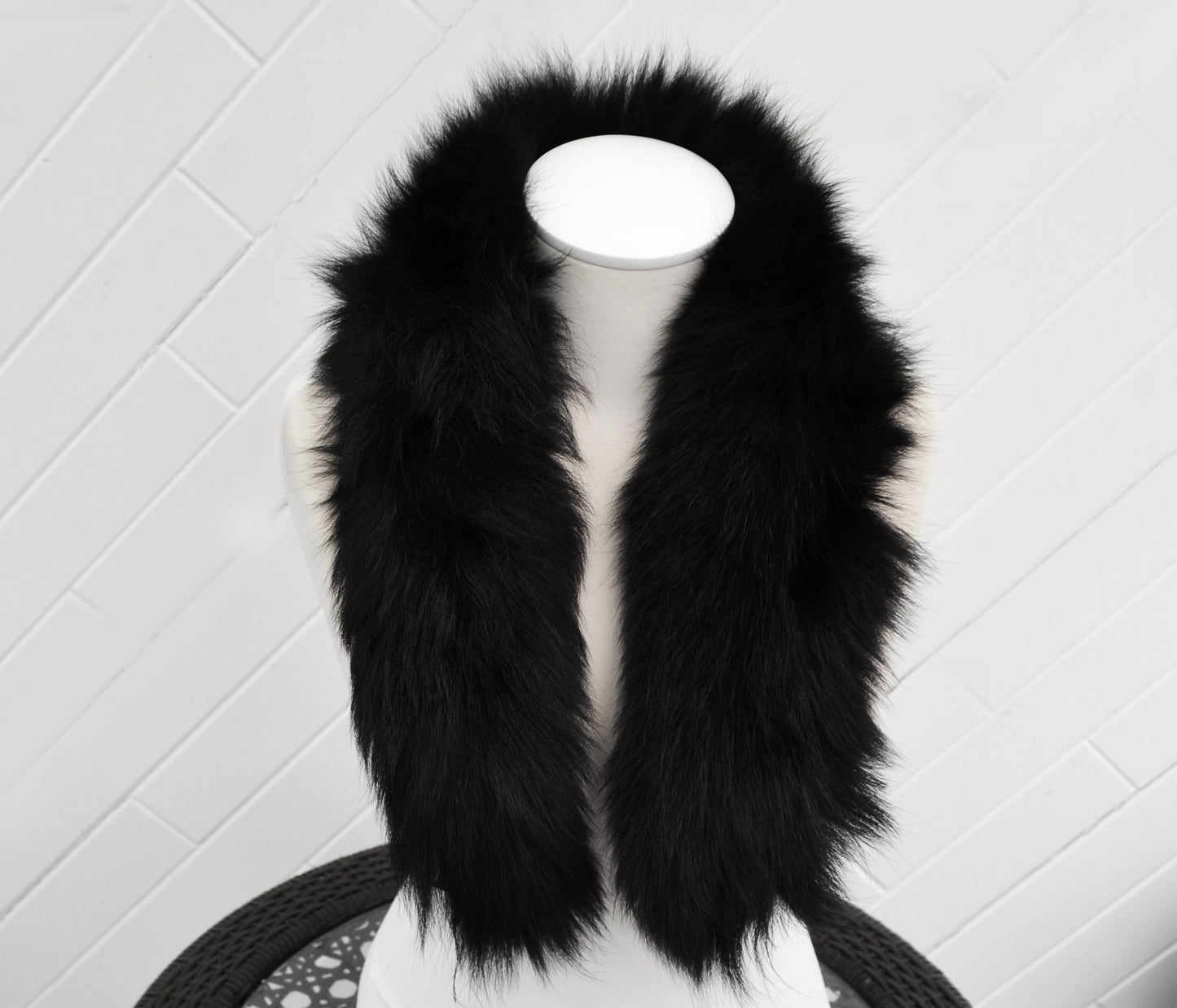 BY ORDER XL Double Real Fox Fur (Tail) Trim Hood, Fur collar trim, Fox Fur Collar, Fur Scarf, Fur Ruff, Fox Fur Hood, Hood Fur, stripe