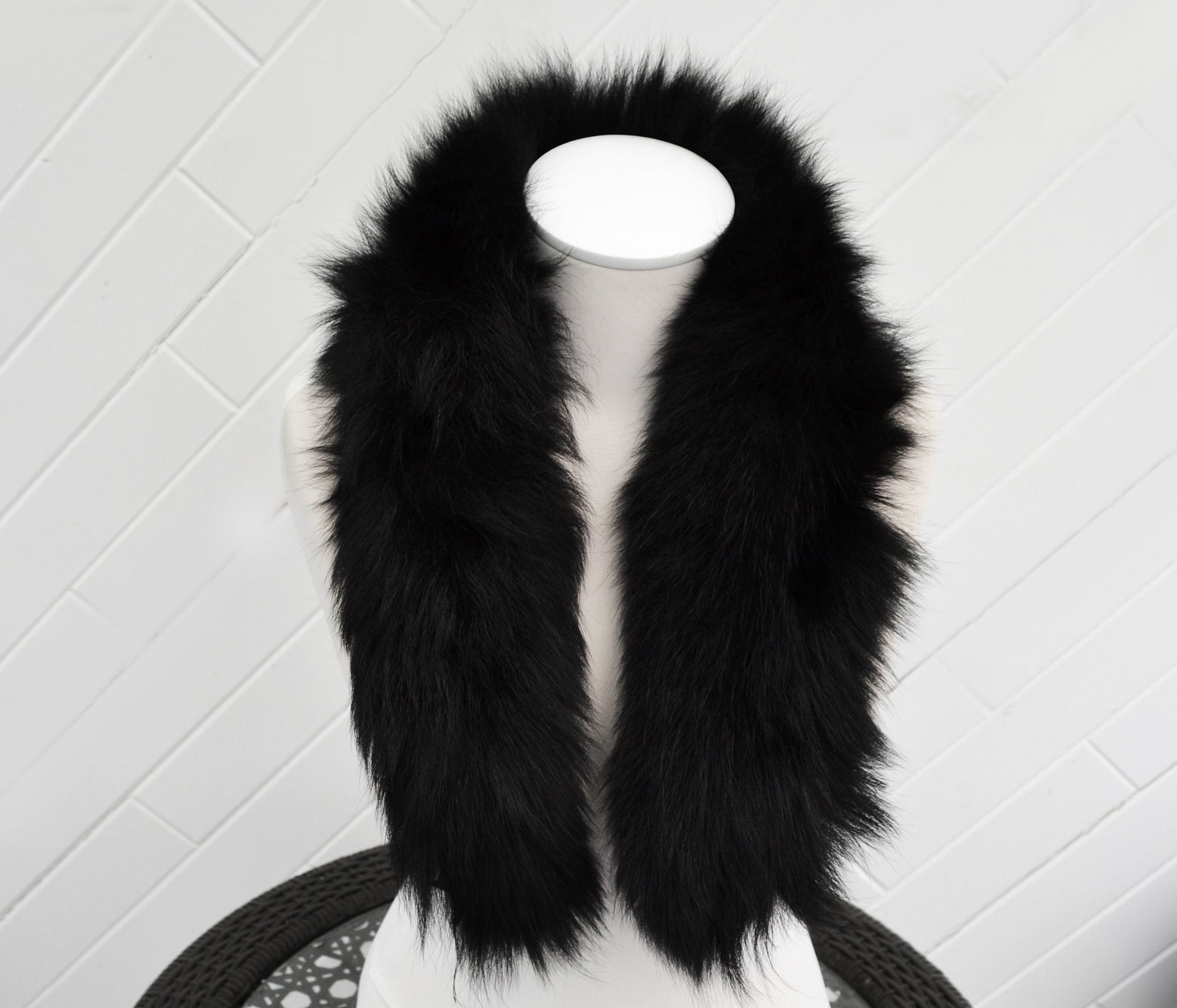 BY ORDER XL Double Real Fox Fur (Tail) Trim Hood, Fur collar trim, Fox Fur Collar, Fur Scarf, Fur Ruff, Fox Fur Hood, Hood Fur, stripe