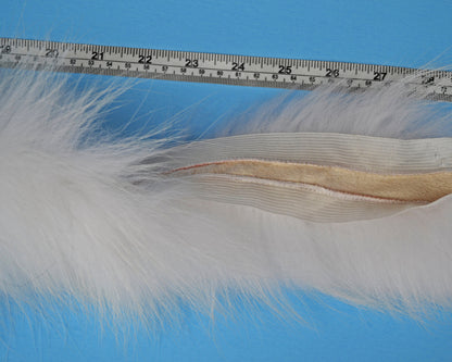 Finnish raccoon fur hood trim cut from genuine Finnish raccoon pelt – size S – view 5