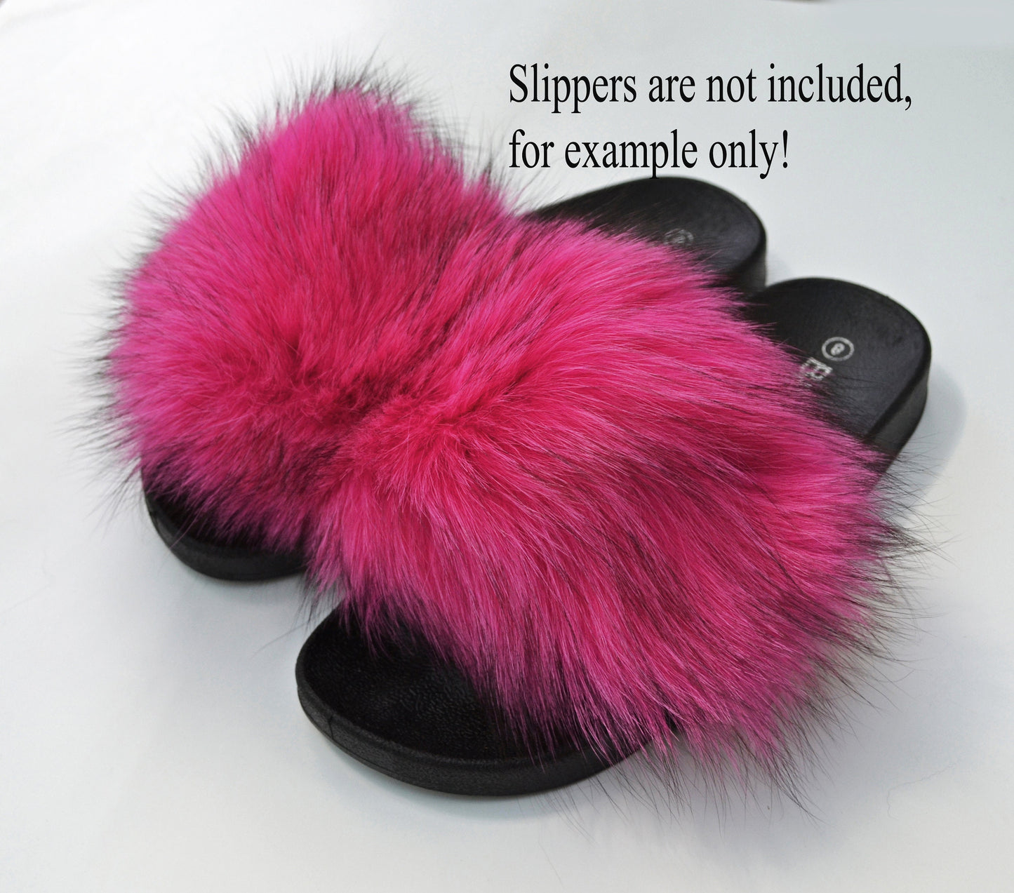 Fox Fur Trim for Slides, Fluffy Fur Sandals, Shoe Embellishment